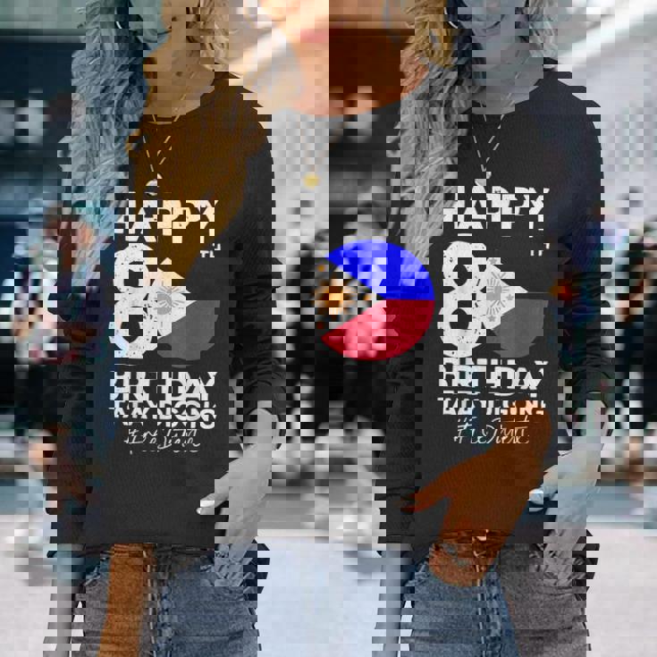 80歳の誕生日おめでとうタテイ・ディゴン・ドゥテルテ Prrd フリー・ドゥテルテ 長袖Tシャツ 彼女への贈り物