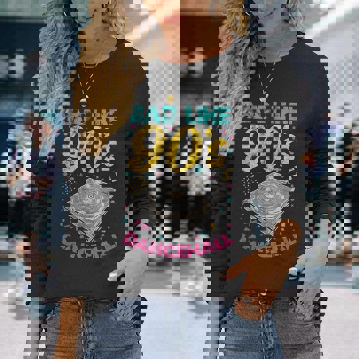 90年代 バッド ライク 90年代 ダンスホール ジャマイカ レゲエ Dj レトロ ヴィンテージ 長袖Tシャツ 彼女への贈り物