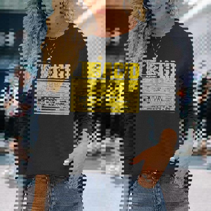 Acid Tb303 ベースペダル アナログシンセサイザー Dj Nerd 長袖Tシャツ 彼女への贈り物