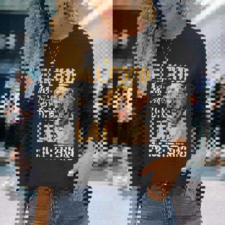 All Food Must Go To The Lab For Testing 長袖Tシャツ 彼女への贈り物