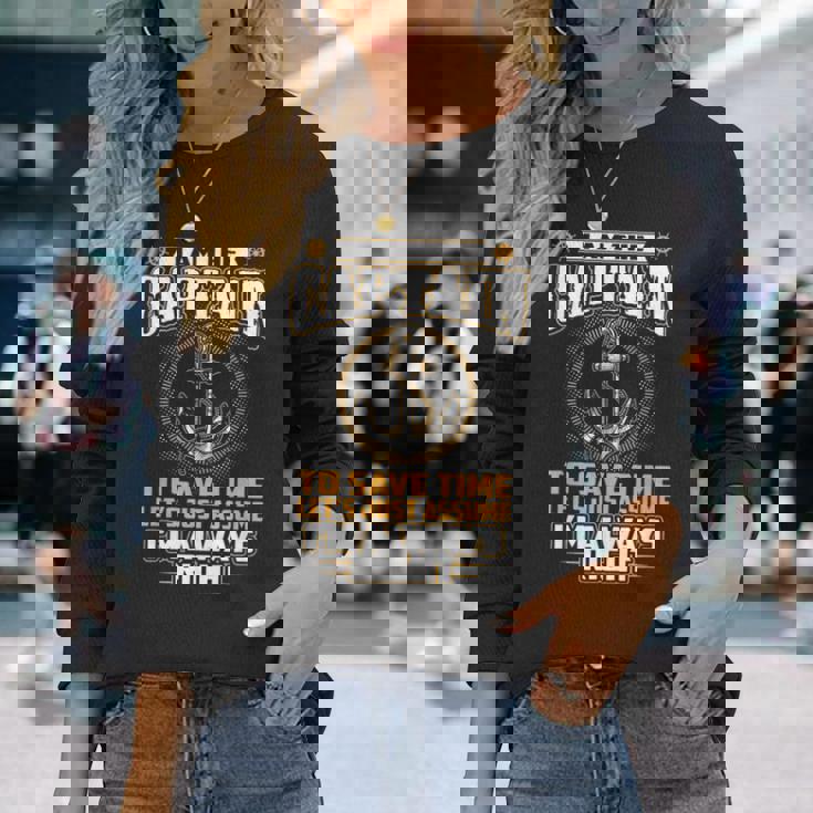 I Am The Captain 長袖Tシャツ 彼女への贈り物