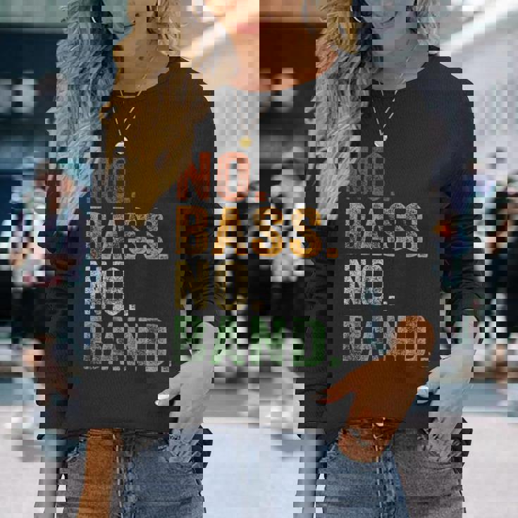 Bassist 楽器 エレキベース バンドなし 長袖Tシャツ 彼女への贈り物