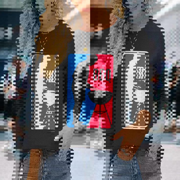 Bbq League グリルミートパロディ バーベキュー 長袖Tシャツ 彼女への贈り物