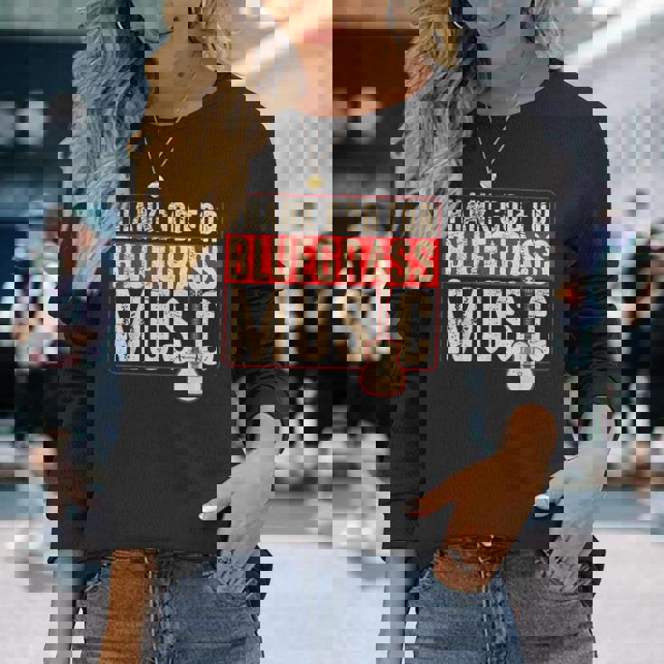 Bluegrass ミュージックギタープレーヤー 面白いバンジョー楽器 長袖Tシャツ 彼女への贈り物