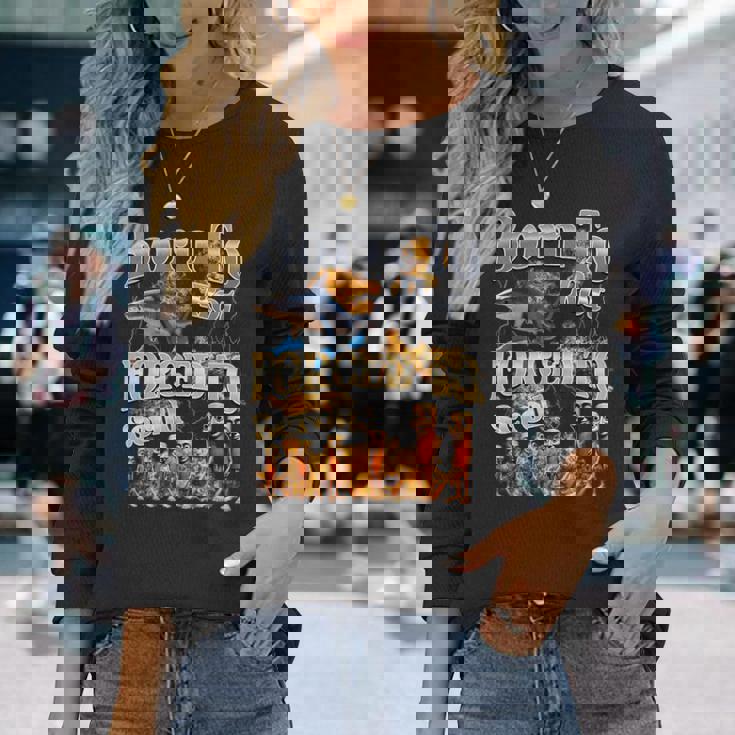 Born To Rot 強制スクロールされた面白いイタリアンブレインロットミーム 長袖Tシャツ 彼女への贈り物