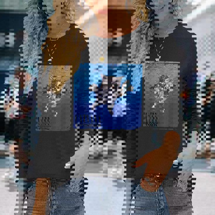 Cat Nevermind 子猫ニャーパロディ 面白い猫 動物好き 長袖Tシャツ 彼女への贈り物