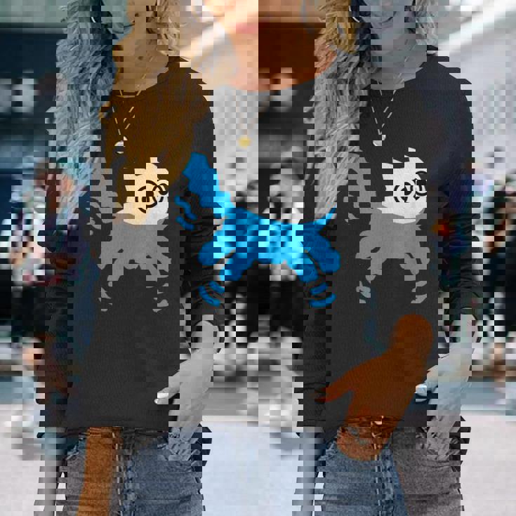 Catwimming Kitten In Water Cute Animalwimmer 長袖Tシャツ 彼女への贈り物