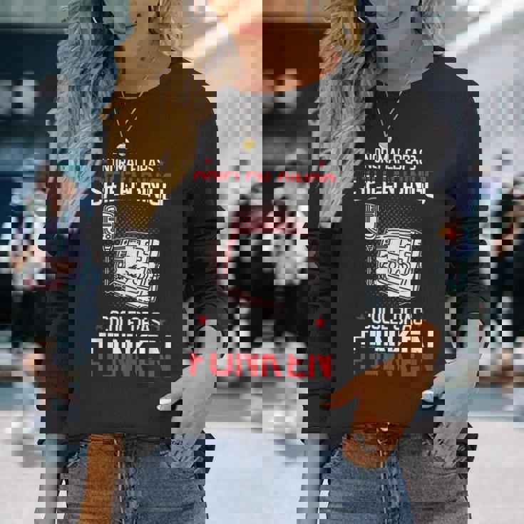 メンズ Coole Opas Funken アマチュア無線機 アマチュア無線機 長袖Tシャツ 彼女への贈り物