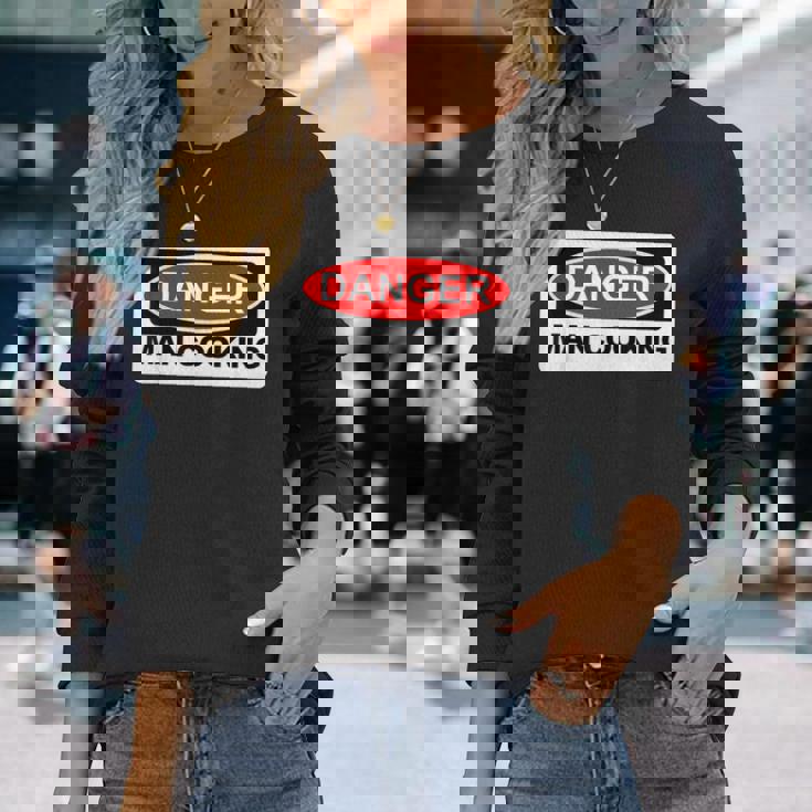 Danger Man Cooking Bbqign 長袖Tシャツ 彼女への贈り物