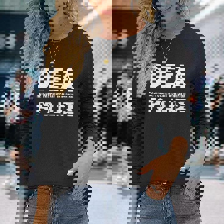Dea 警察官 麻薬取締局 フロントサイド 長袖Tシャツ 彼女への贈り物