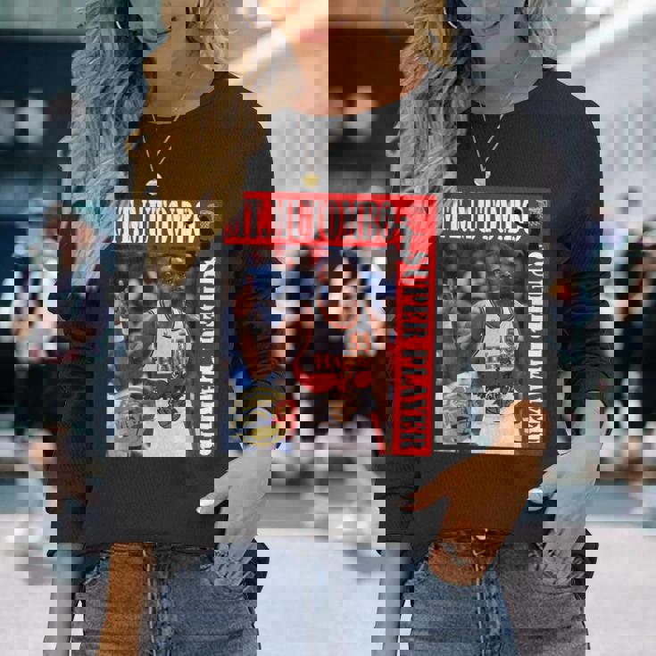 Dikembe Mutombo_Nba_001 長袖Tシャツ 彼女への贈り物