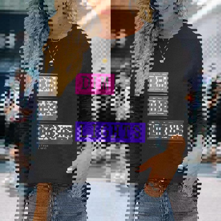 Dim The Lights 007 メンズ ロック ライブ フェス バンド ゲーム 音楽 おしゃれ 男女兼用 キッズ 長袖Tシャツ 彼女への贈り物