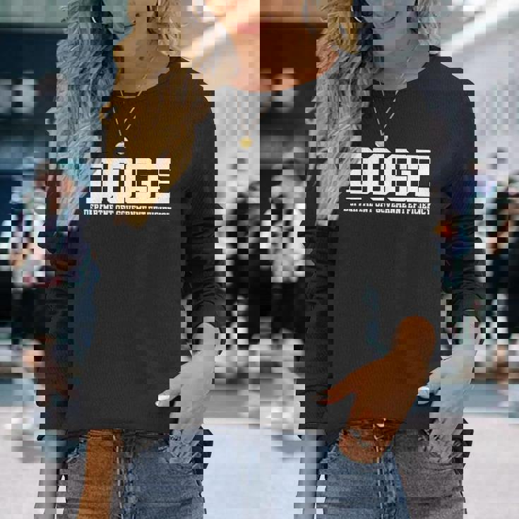 Doge 政府効率省 トランプ米国愛国者 長袖Tシャツ 彼女への贈り物