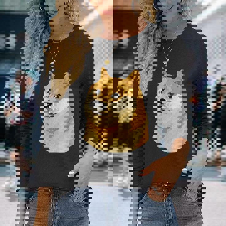 Dogecoin Just Doge 長袖Tシャツ 彼女への贈り物