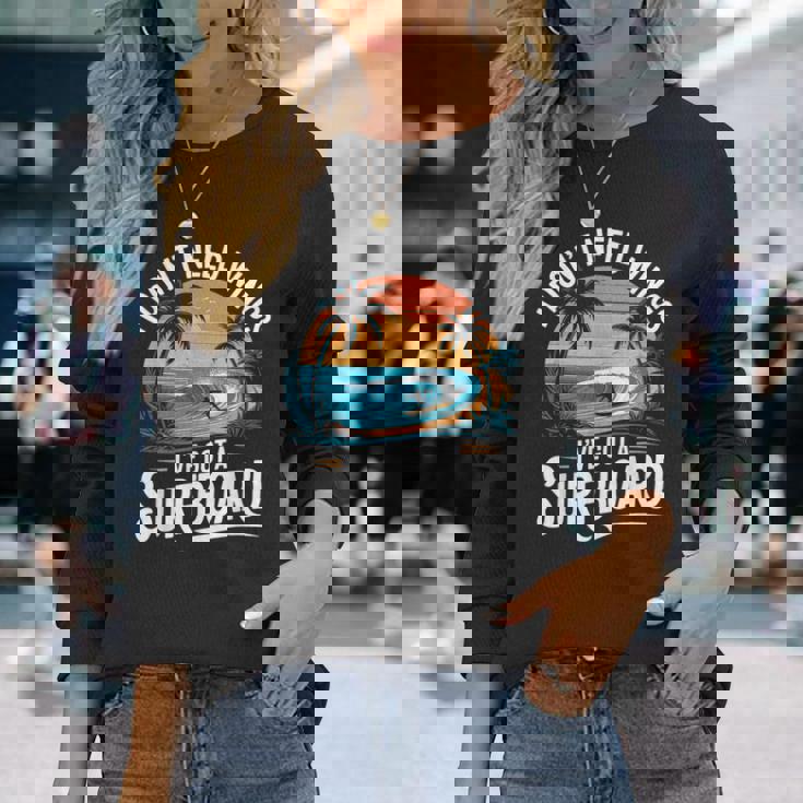 I Don't Need Wings I Have Aurfurfboard For Men 長袖Tシャツ 彼女への贈り物