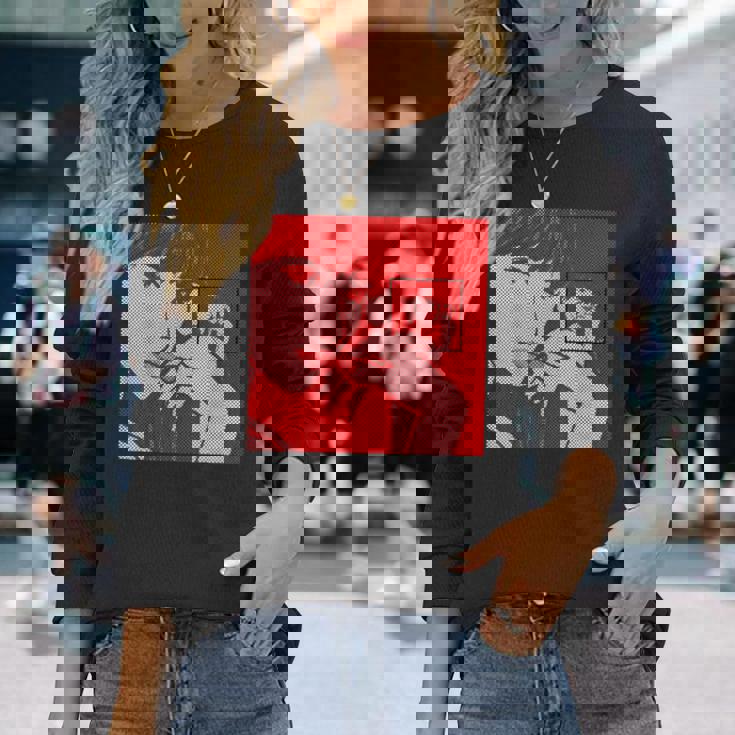 Dot Pattern Original Icon Official Illustration Red 長袖Tシャツ 彼女への贈り物