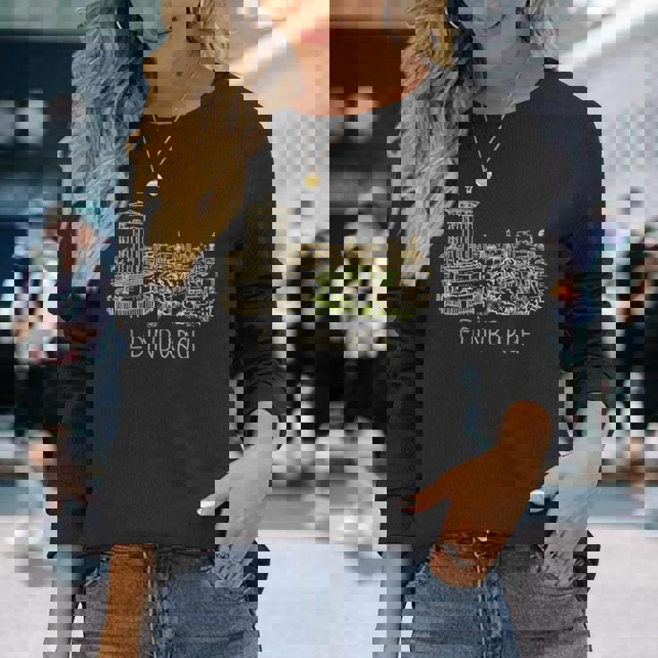 Edinburgh City 長袖Tシャツ 彼女への贈り物