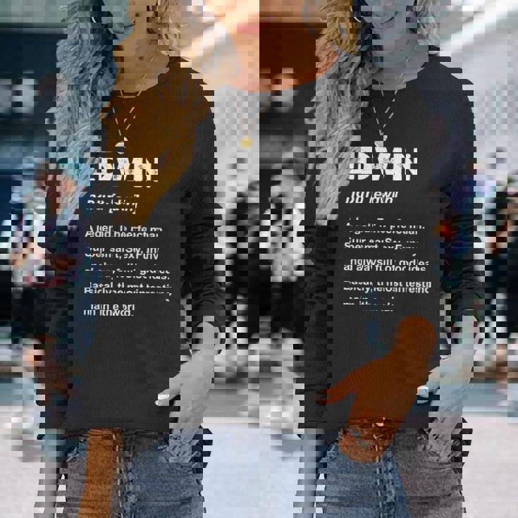 Edwin 名前 長袖tシャツ 長袖Tシャツ 彼女への贈り物