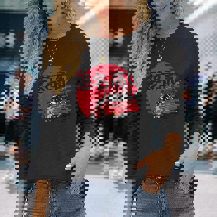 Ef Civic 和風レトロカー 長袖Tシャツ 彼女への贈り物