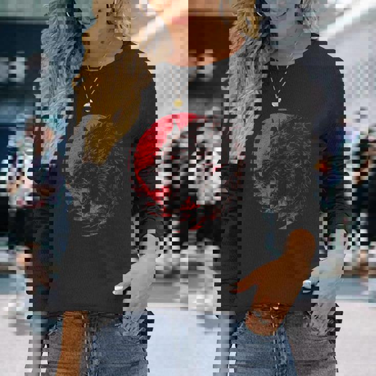 Fenrir Norse Wolf 長袖Tシャツ 彼女への贈り物