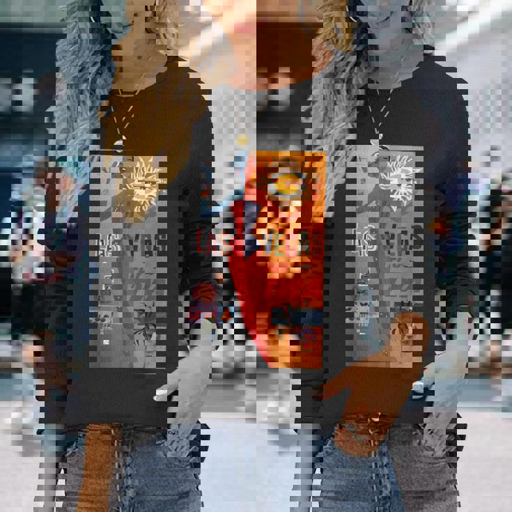 Fly Twa ラスベガス ビンテージ トラベルtシャツ 長袖Tシャツ 彼女への贈り物