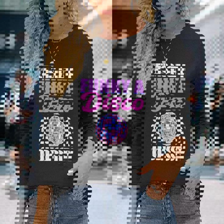 Funkyoul Music Lovers ヴィンテージ グルーヴィーディスコ 長袖Tシャツ 彼女への贈り物