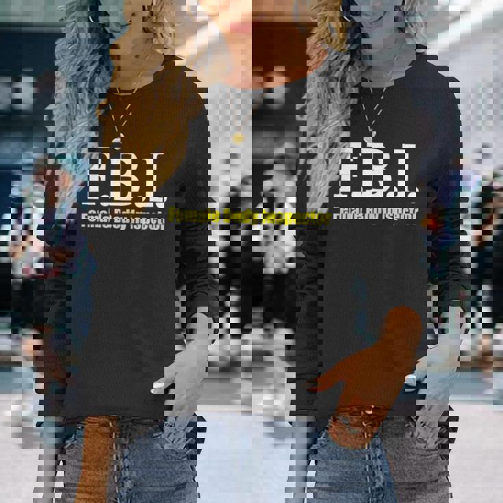 メンズ Fbi Female Body Inspector Meme Novelty Apparel 長袖Tシャツ 彼女への贈り物