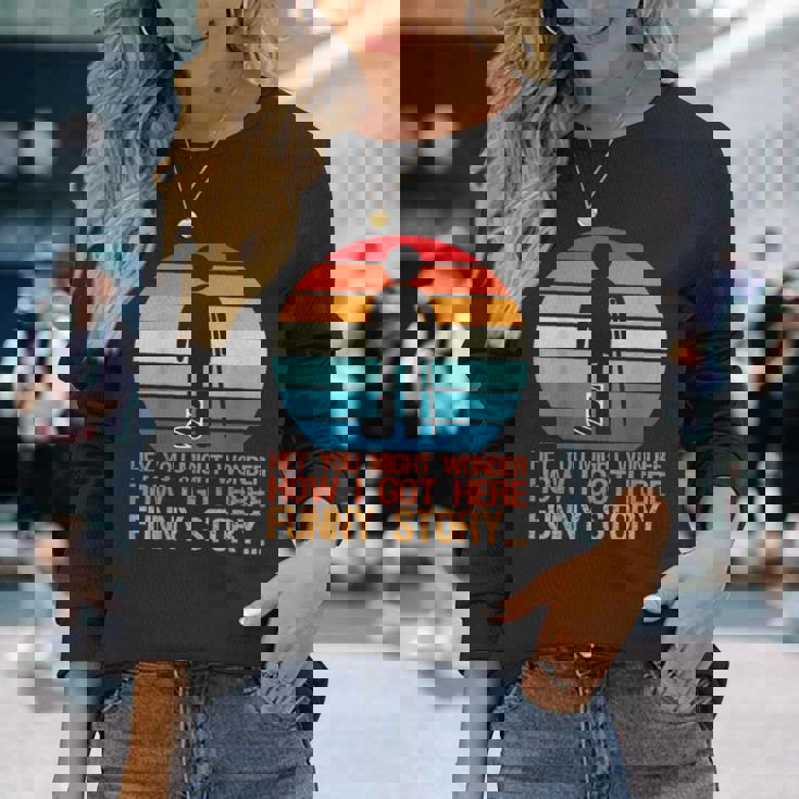 Recovery Broken Leg Get Well 衣装 怪我 足 足首 長袖Tシャツ 彼女への贈り物