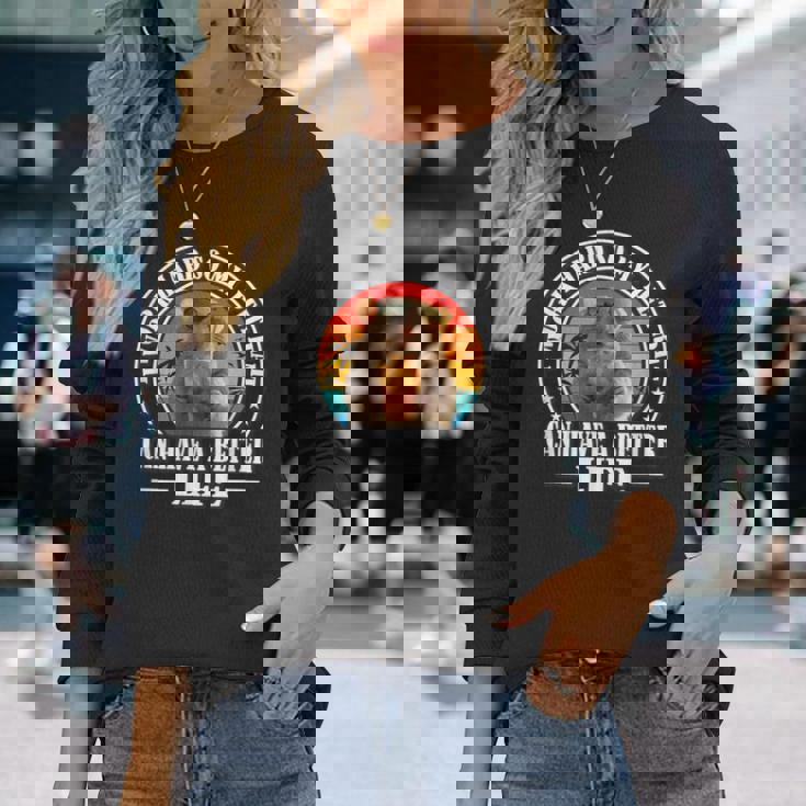 Work Hard Better Life Retrointage Pet Rat Lover 長袖Tシャツ 彼女への贈り物