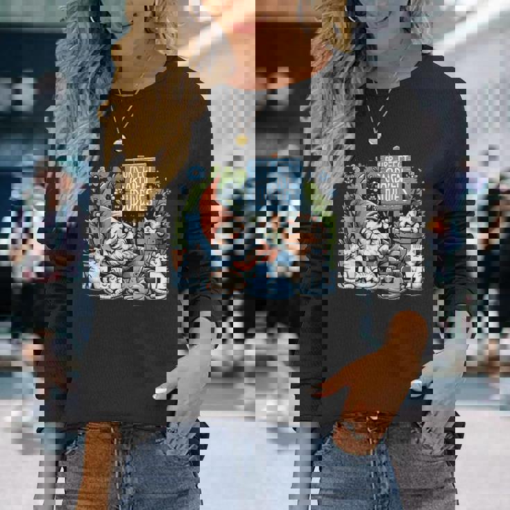 Garden Gnomes Gnome Lover Gnome ガーデニング 長袖Tシャツ 彼女への贈り物