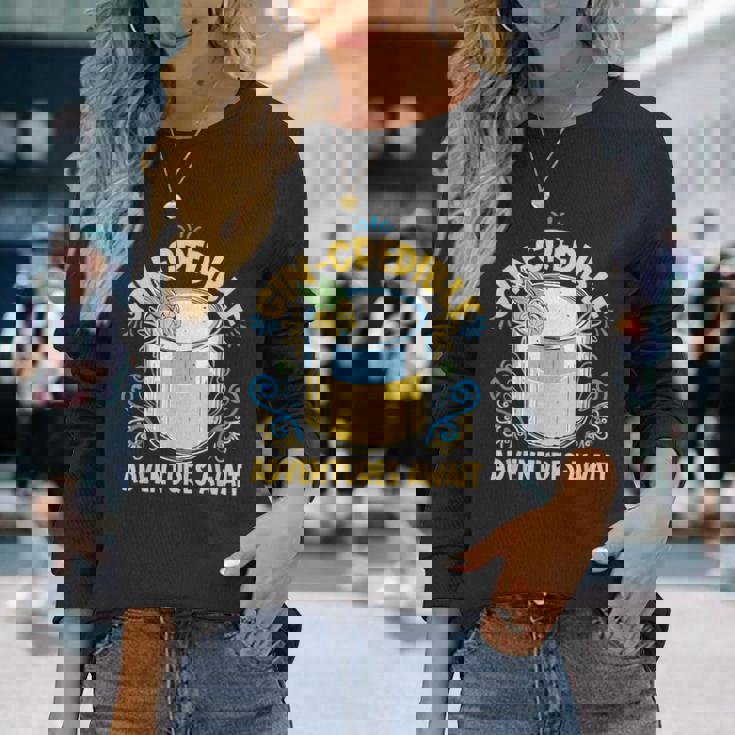 Gin And Tonicの言葉 ジンラバーズ ジングラスのジンドリンカー 長袖Tシャツ 彼女への贈り物