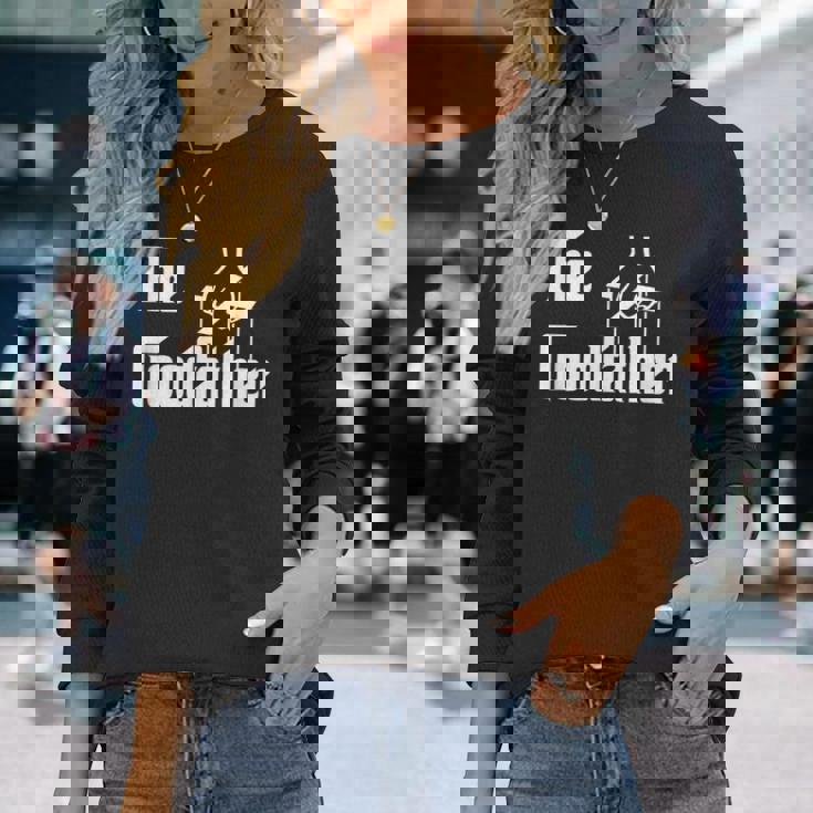 The Goodfather 父の日 ギフト グラフィック ホワイト 長袖Tシャツ 彼女への贈り物