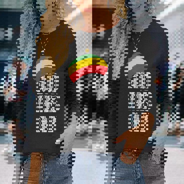 Goodibes Only レゲエ 帽子 レゲエ ラスタファリ ジャマイカ 長袖Tシャツ 彼女への贈り物