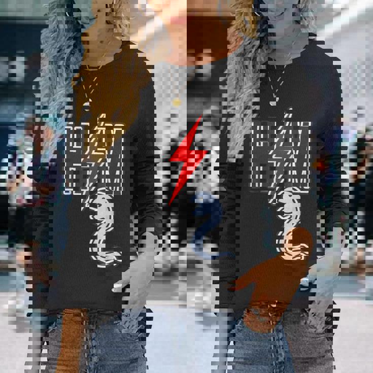 H／M ヘビーメタル《蛇 へび》巳年【どうぶつフレンズ】干支 十二支 2025 ゆるくて かわいい 動物 イラスト 面白 長袖Tシャツ 彼女への贈り物