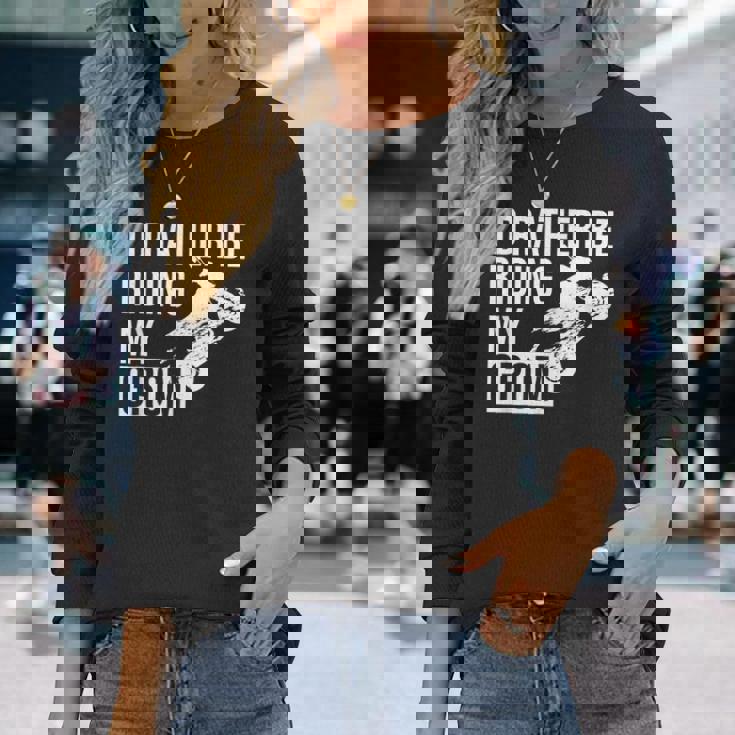 I'd Rather Be Riding My Grom 長袖Tシャツ 彼女への贈り物