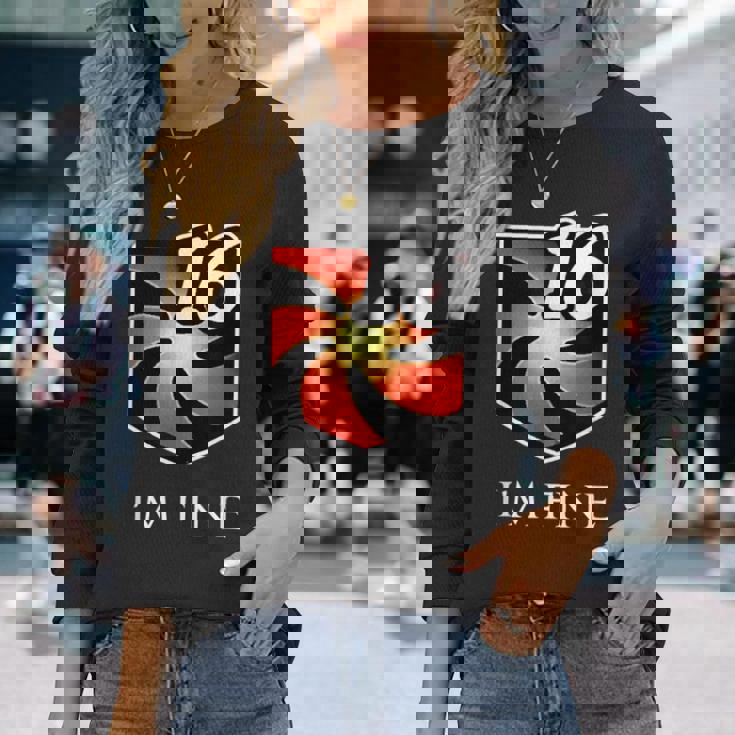 I'm Fine 脆弱性スタックス ファンタジー Mmorpg 長袖Tシャツ 彼女への贈り物