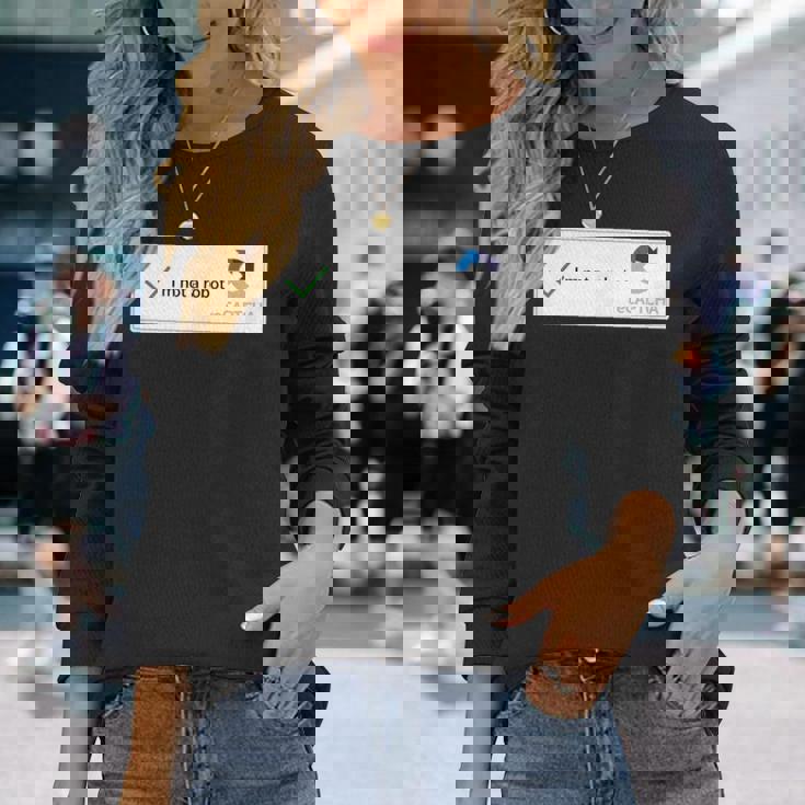 I'm Not A Robot Web Internet Quiz Question 長袖Tシャツ 彼女への贈り物