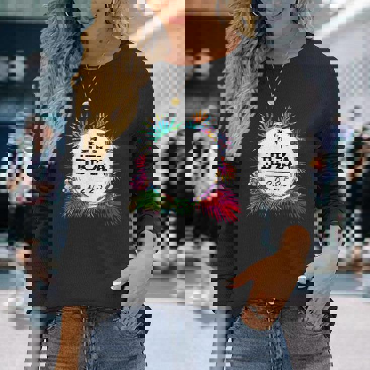 Ibiza 2025 カラフル 長袖Tシャツ 彼女への贈り物