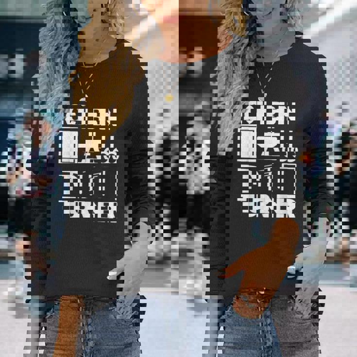 Ich Bin ターナー アート 体操モチーフ 男の子 メンズ 長袖Tシャツ 彼女への贈り物