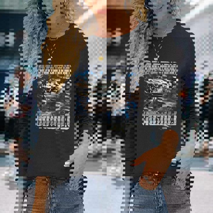 Italian Brainrot Bombardino Crocodilo 長袖Tシャツ 彼女への贈り物