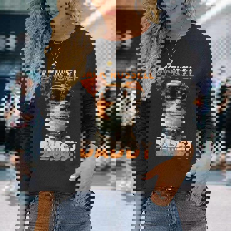 Jack Russell Daddyジャック・ラッセル・パパ・ヴァータグ・パパ・ジャック・ラッセル・テリア 長袖Tシャツ 彼女への贈り物