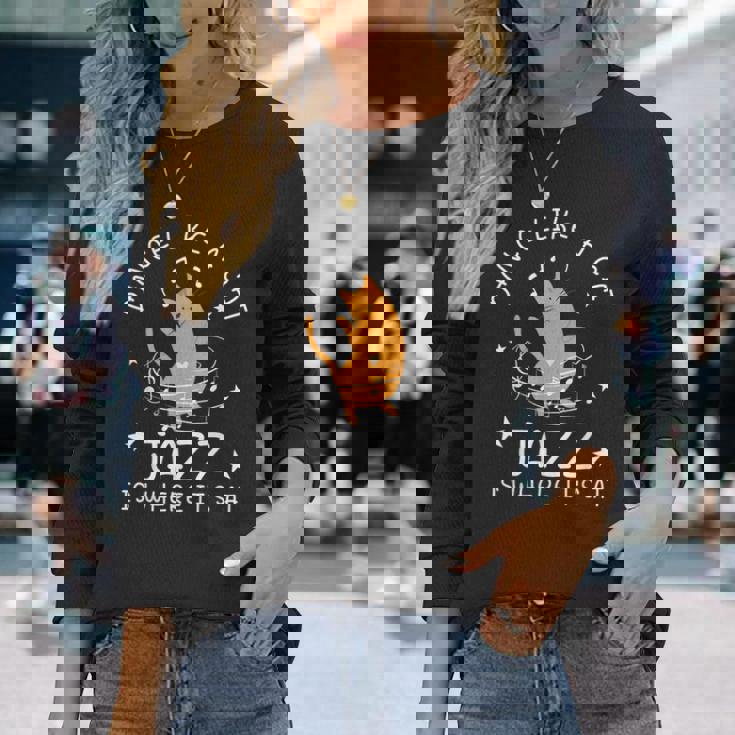 Jazz Dance Cat Jazz 長袖Tシャツ 彼女への贈り物