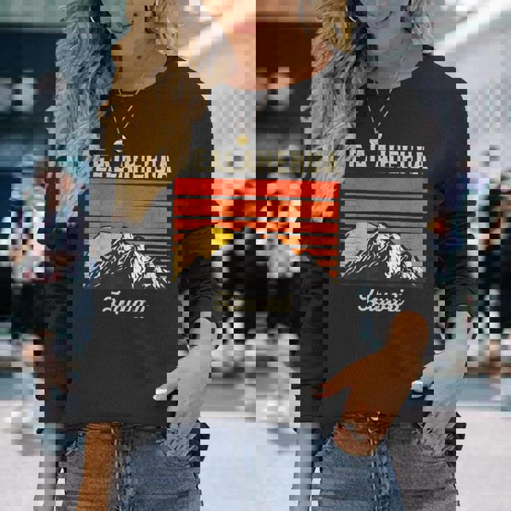 Kealakekua ハワイ レトロ ハワイアンアイランド 長袖Tシャツ 彼女への贈り物