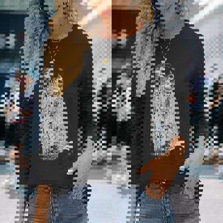 The Kiss グスタフ・クリムト クラシック アールヌーボー グラフィック Freedom 長袖Tシャツ 彼女への贈り物