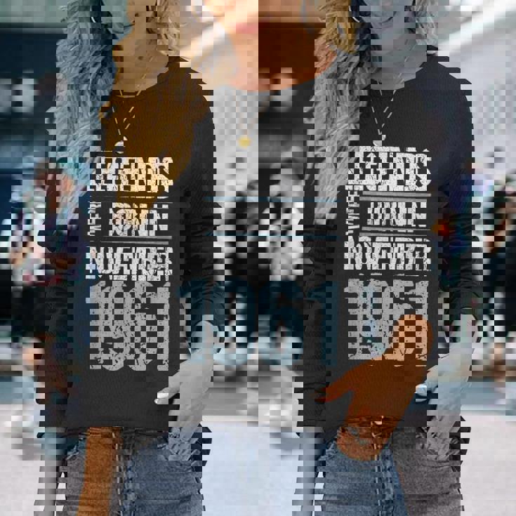 Legends Were Born In November 1961 誕生日 長袖Tシャツ 彼女への贈り物