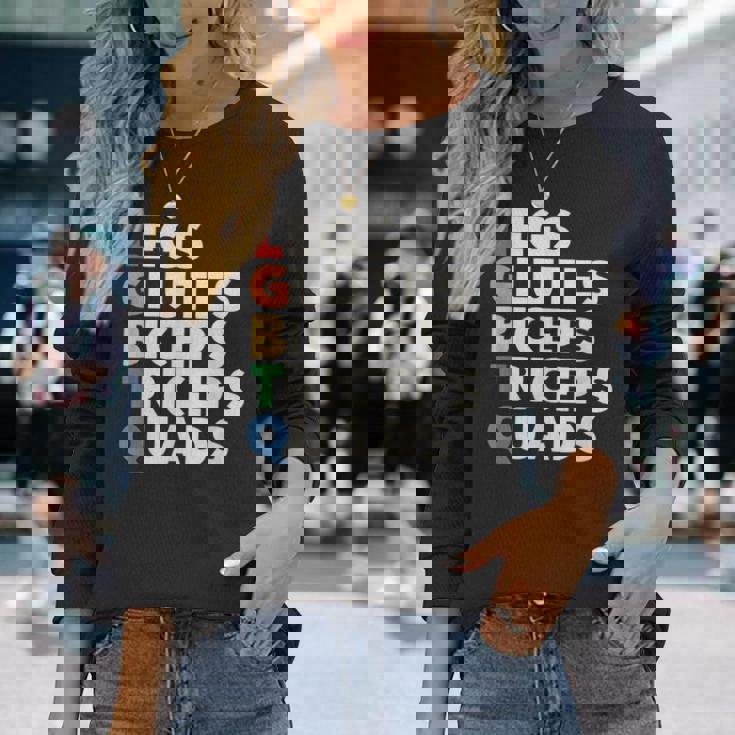 Lgbtq ラッツ 大臀筋 上腕二頭筋 上腕三頭筋 大腿四頭筋 ジム リフティングウェイト 長袖Tシャツ 彼女への贈り物