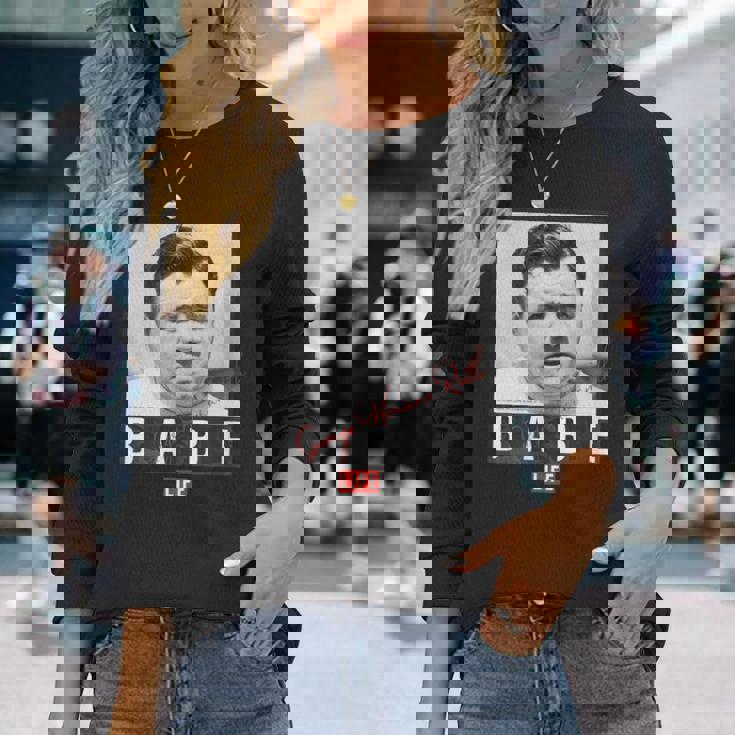 Life Picture Collection _ ベーブ ルース2 _ 野球 長袖Tシャツ 彼女への贈り物