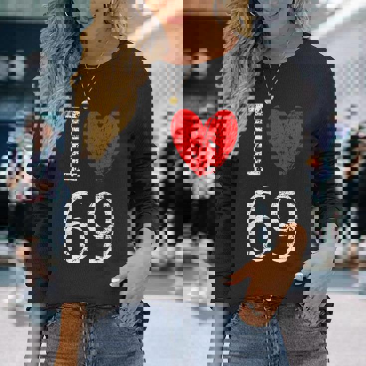 I Love 69 長袖Tシャツ 彼女への贈り物