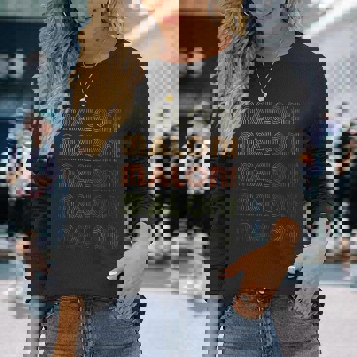 Love Heart Maloni グランジ ビンテージスタイル ブラック マローニ 長袖Tシャツ 彼女への贈り物