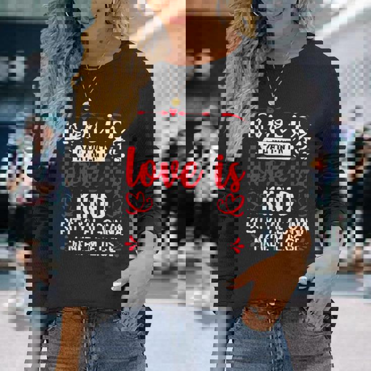 Love Is Patient But Y'all Make Me Lose My Mind Faith 長袖Tシャツ 彼女への贈り物